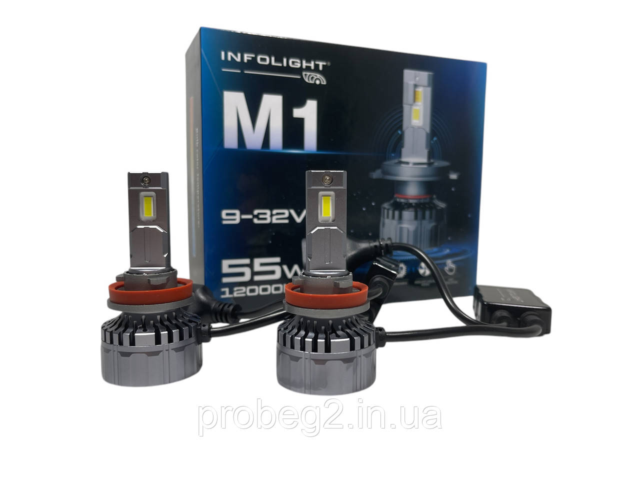 Комплект світлодіодних ламп Infolight M1 h11 55 w 12200 lm 6000 к 12 v cunbus