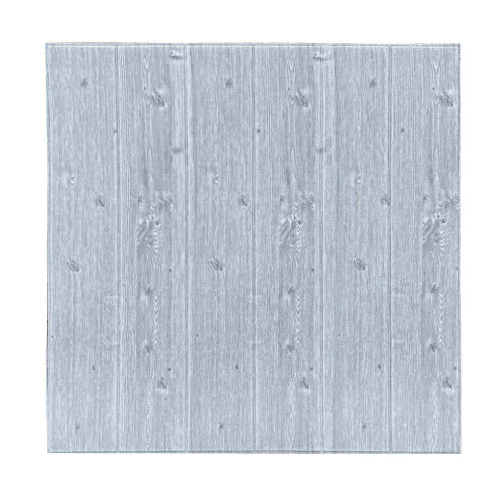 Самоклеюча панель 3D 700x700x5мм (HSMW10) Сірий імітація дерева вагонка