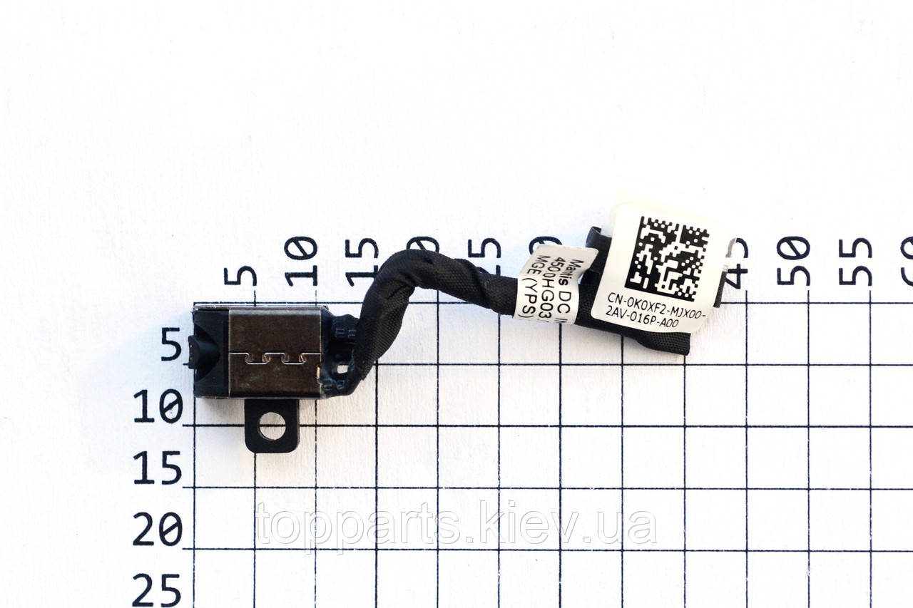 Роз'єм живлення з кабелем для Dell 0K0XF2 (4.5mm x 3.0mm + center pin), 8(7)-pin, 3 см, фото 1