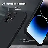 Силіконовий чохол з мікрофіброю для Motorola Moto G84, фото 5