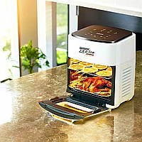 Мультипіч Zepline 3500Вт Великий аерогриль 15 л Потужна безмасляна фритюрниця 3в1 Якісний аерофритюр