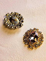 Серединка для бантиків мет. рожева 2,4*2,7см (1шт)