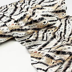 Сатин digital, ширина 240 см з тигровим принтом № SB-3483