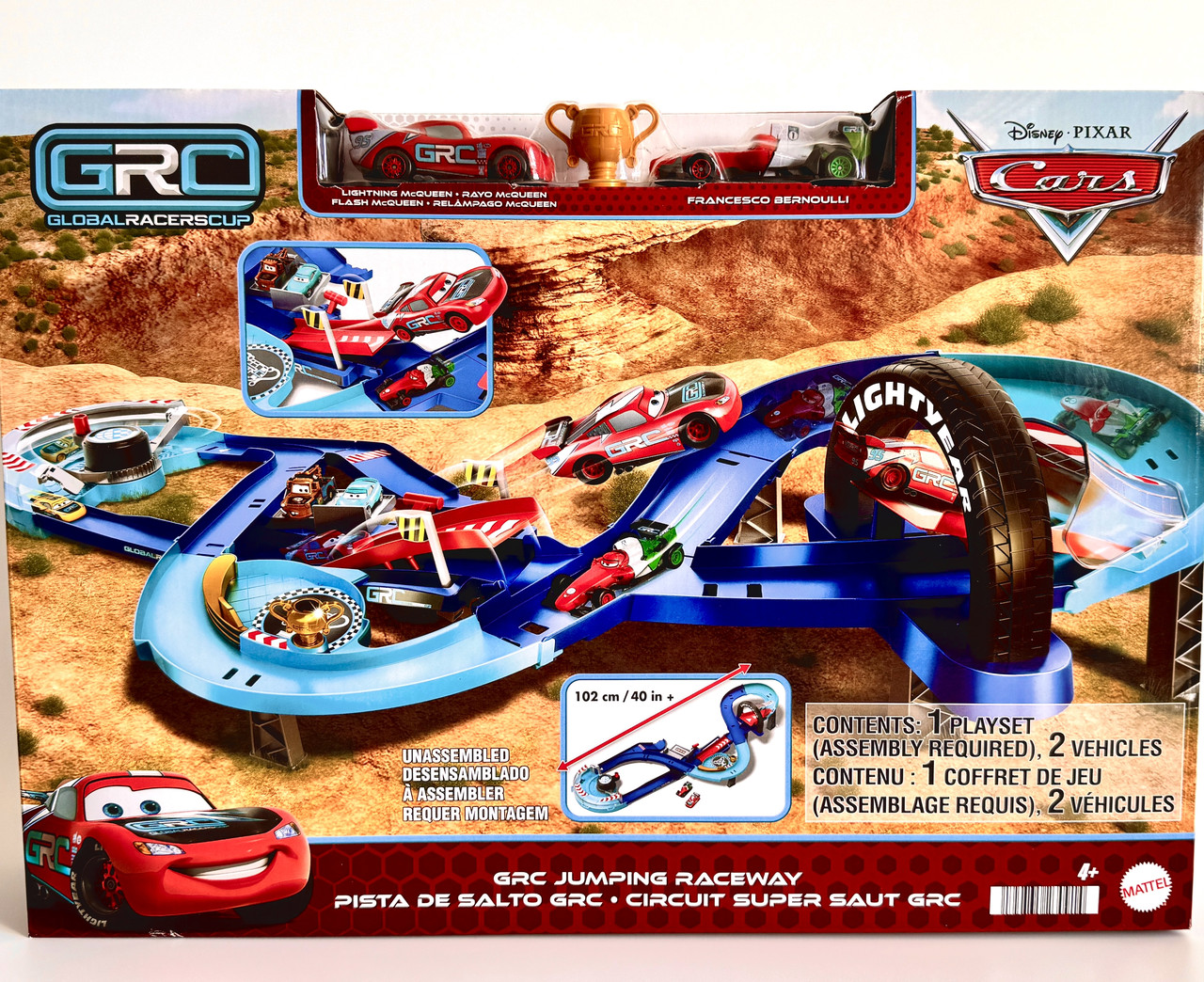 Трек Хот Вилс Дисней МакКвин Траса для стрибків Hot Wheels Mattel Disney and Pixar Cars Jumping Raceway HXJ32