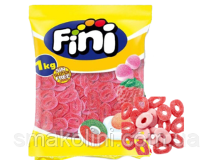 Полуничні кільця – желейні цукерки Fini Іспанія 1 кг
