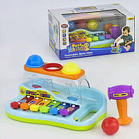 КСИЛОФОН іграшковий  З кульками і молотком PLEY SMART в коробці 27-18-14см (JT 9199)