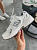 Жіночі чоловічі кросівки New Balance 530 White Silver abzorb Нью Баланс сріблясто білі, фото 9
