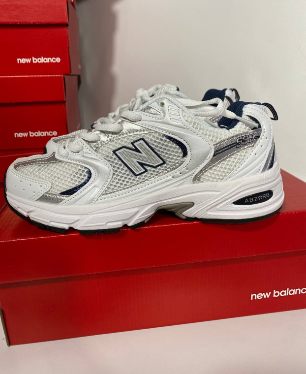 Кросівки New Balance 530 White Silver abzorb Взуття Нью Беленс білі сірі жіночі чоловічі
