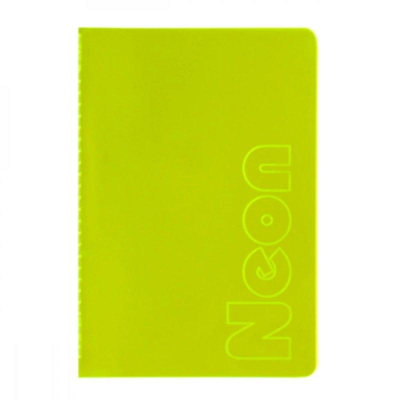 Блокнот А5 80л # BuroMAXВМ24822180-08 NEON PVC жовтий 644681