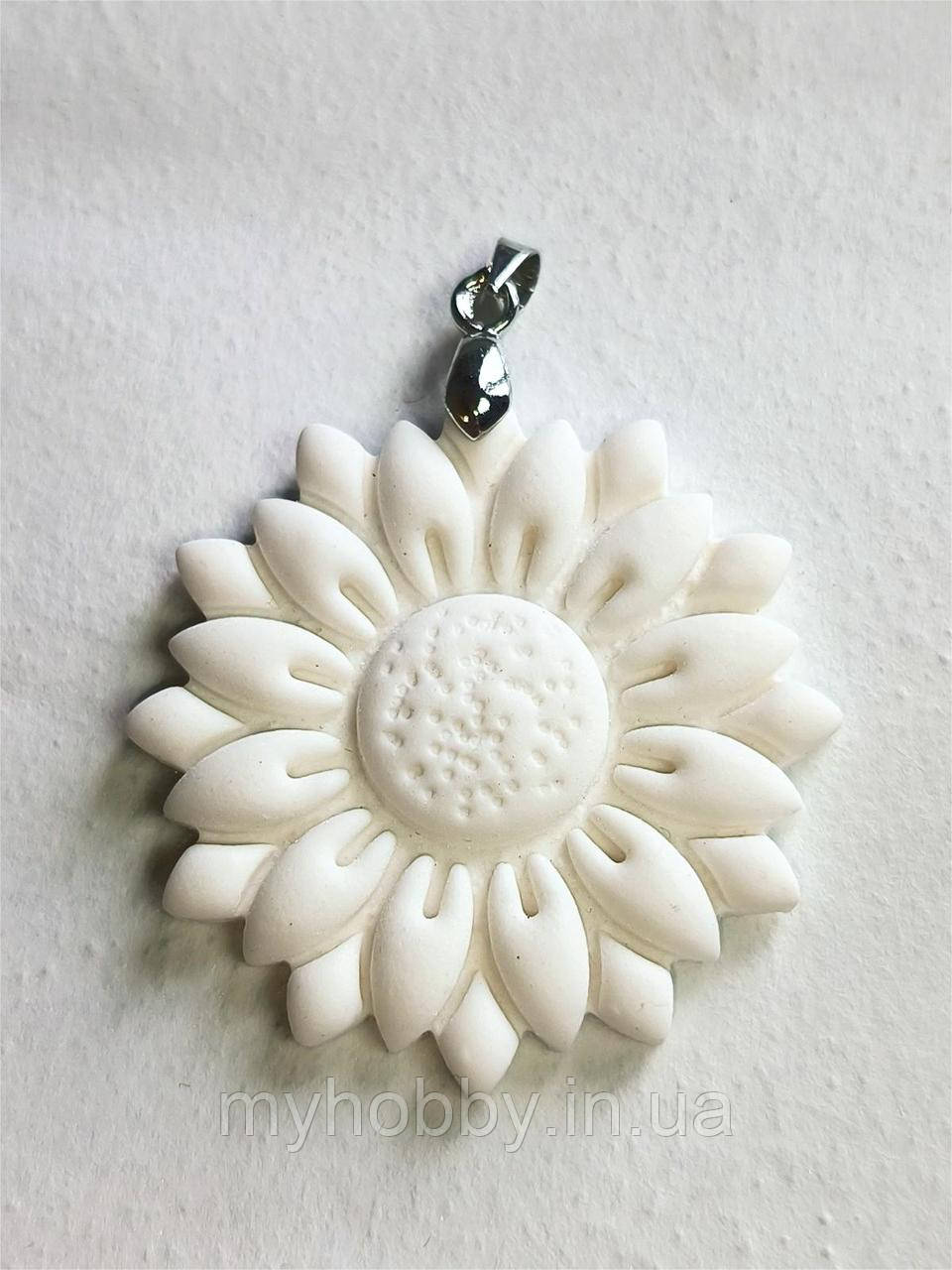 Квітка - підвіска для розмальовки з полімерної глини 3.5см (1шт), фото 1