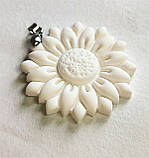 Квітка - підвіска для розмальовки з полімерної глини 3.5см (1шт), фото 2