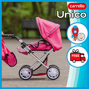 Коляска для ляльок з сумкою Carrello Unica 9346