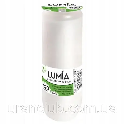 Масляна свічка lumia для лампадок та зовнішніх ліхтарів 120 годин горіння Польща