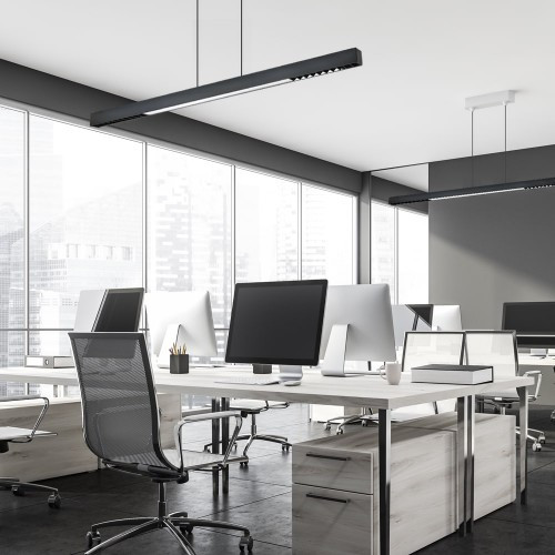 Світлодіодний лінійний світильник Ardero AL4031 40 Вт 5000 K чорний, фото 1