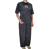 Футболка жіноча, оверсайз, варенка Жіноча виварена футболка оверсайз, темно-сіра, фото 7