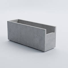 Вазон бетонний Ховд L/R 40x97x30 см, вуличний садовий