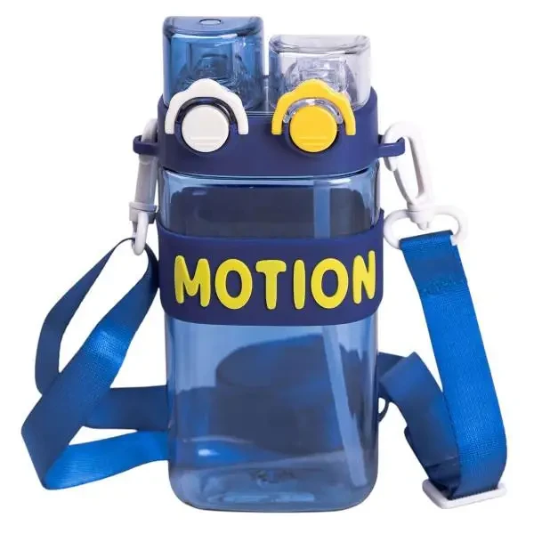 Пляшка для води Yiwu MOTION 550 мл з подвійним відкриванням, синя