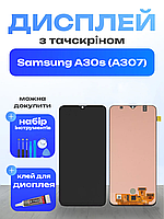Оригінальний екран для Samsung A30s (A307) з матрицею та сенсором , Дисплейний модуль на Самсунг А30с