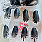 Матові накладні нігті 24 шт.+ клейові стики та міні-пилочка для нігтів, типси мигдаль для манікюру, фото 2