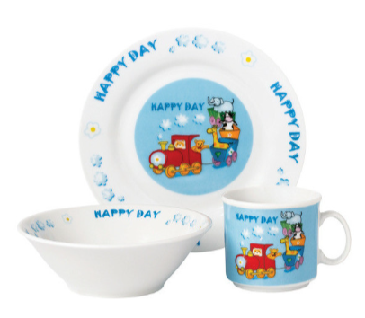 Набір посуду дит. Limited Edition HAPPY TRAIN /НАБІР/ 3 пр. короб