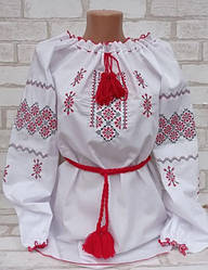 Вишиванка хрестиком сорочка жіноча у великих розміри 62, 64, 66