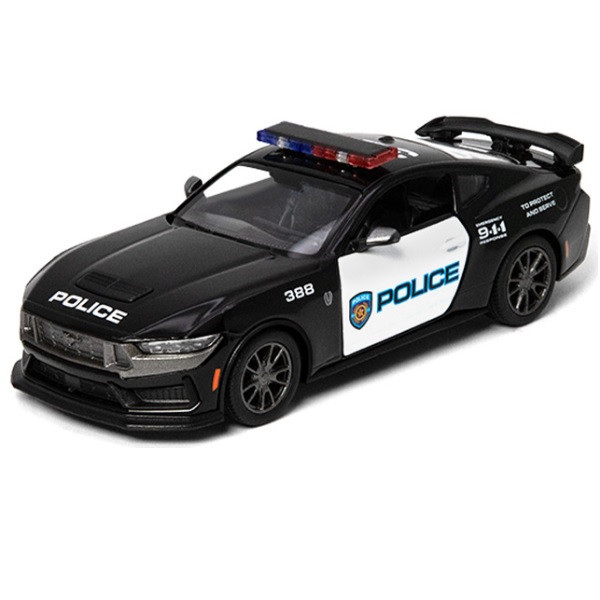 Модель легкова FORD MUSTANG DARK-HORSE 5'' KT5455FWP Police метал.інерц.відкр.дв.кор./96/