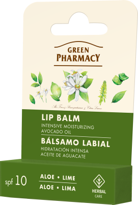 Бальзам для губ Green Pharmacy Алое та Лайм інтенсивне зволоження 3,6 г