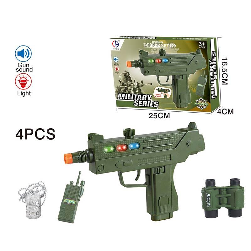 Військовий набір арт. CH555A-2 (144шт/2) батар. світло,звук,зброя,бінокль,рація, короб. 25*4*16,5см