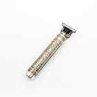 Тример для волосся (4 насадки) + Зарядка для батареї, T9 / Окантовочна машинка / Машинка для стрижки волосся, фото 3