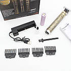 Тример для волосся (4 насадки) + Зарядка для батареї, T9 / Окантовочна машинка / Машинка для стрижки волосся, фото 9