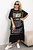 Модне довге трикотажне літнє плаття — футболка Oversize, фото 8