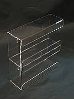 Настінний тримач для коробок з рукавичками, масками на 2 шт прозорий