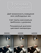 Безтіньова LED лампа Smart MOON Light HD-M8X, 50 Вт, біла, для косметології, нарощування вій, татуажу, брів, з регулюванням яскрав, фото 4