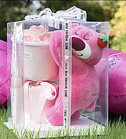 Ведмедик LED з букетом квітів троянди з мила з LED-підсвіткою