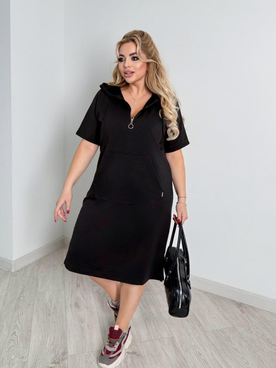 Літня сукня в спортивному стилі батал Розміри: 48-50, 52-54, 56-58, 60-62, 64-66