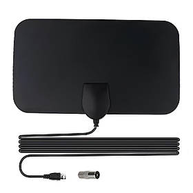 Кімнатна цифрова ТВ антена RESTEQ — пасивна антена з підтримкою 1080p, для прийому цифрового сигналу DVB-T / DVB-T2, кабель 3.7 м