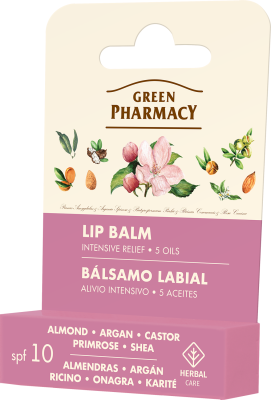 Бальзам для губ Green Pharmacy інтенсивно зволожуючий з 5-ма оліями 3,6 г
