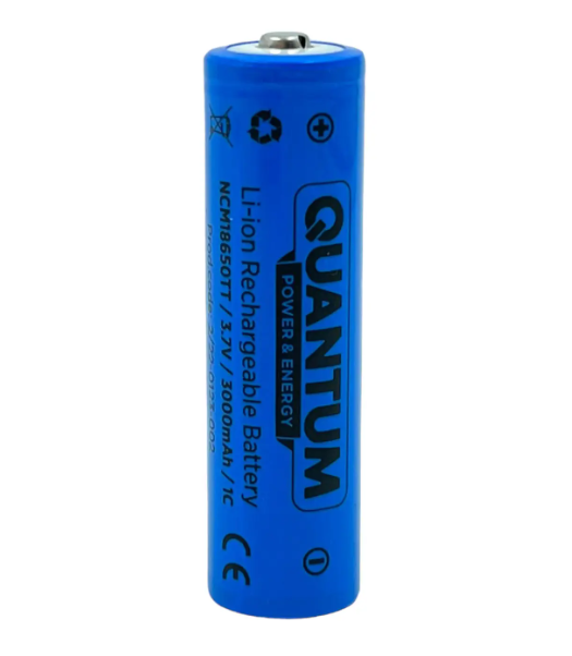 Акумулятор Quantum літій-іонний 18650 3000mAh 3.7V без захисту, фото 1