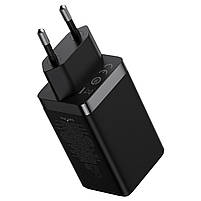 МЗП Baseus GaN5 Pro 65W (2 Type-С+USB ) + Кабель Type-C to Type-C 100W (1m), фото 3