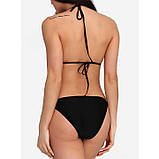 Ефектний купальник з бахромою на зав'язках S-M-L чорний, фото 5