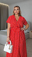 Романтична легка повітряна сукня -максі в горох "Garcia"-розмір: 42-44, 46-48