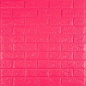 3D панель самоклеюча 700х770х5мм цегла Малинова-червона (108-5) SW-00001364
