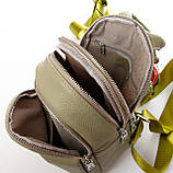 Жіночий рюкзак -сумка, натуральна шкіра Alex Rai 17*23*13, фото 4