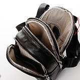 Жіночий рюкзак -сумка, натуральна шкіра Alex Rai 17*23*13, фото 3