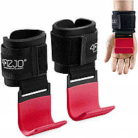 Гачки для перекладини та тяги 4FIZJO Hooks Black/Red (P-5907739314789)