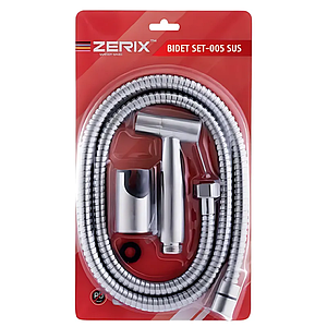 Набір для гігієнічного душу Zerix BIDET SET-005.SUS із нержавіючої сталі SUS304 упаковка блістер (ZX5860)