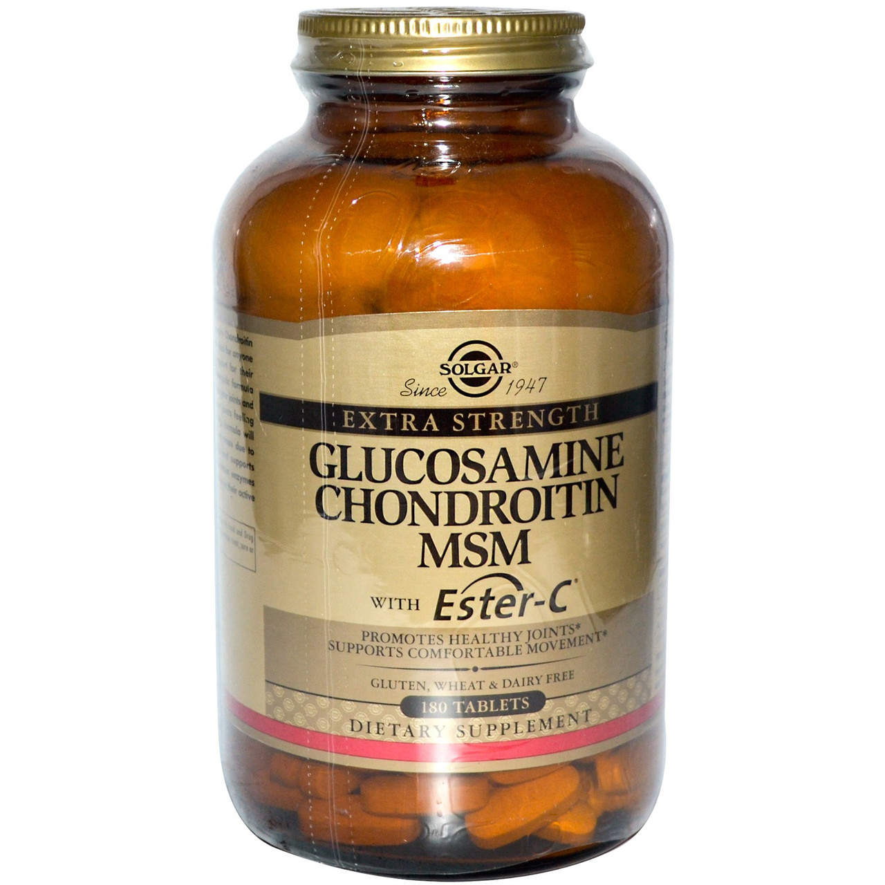 Solgar Глюкозамін-Хондроїтин з МСМ і Естер-C, 180 таблеток