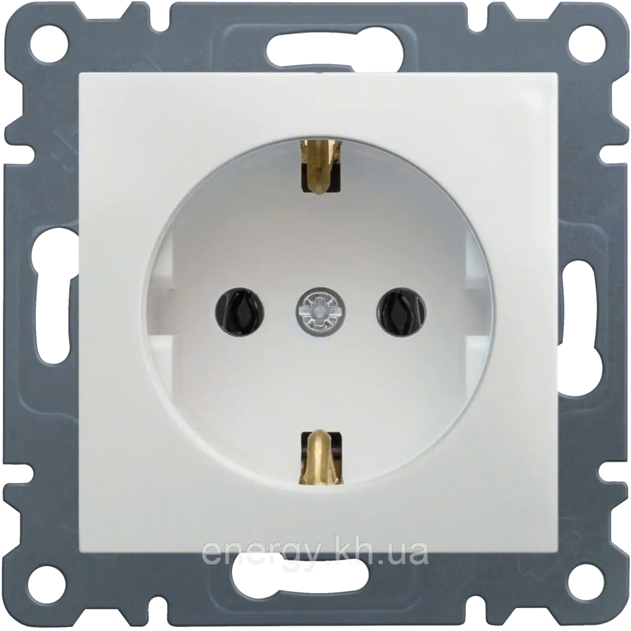 Розетка з заземленням Біла – Hager Lumina WL1050