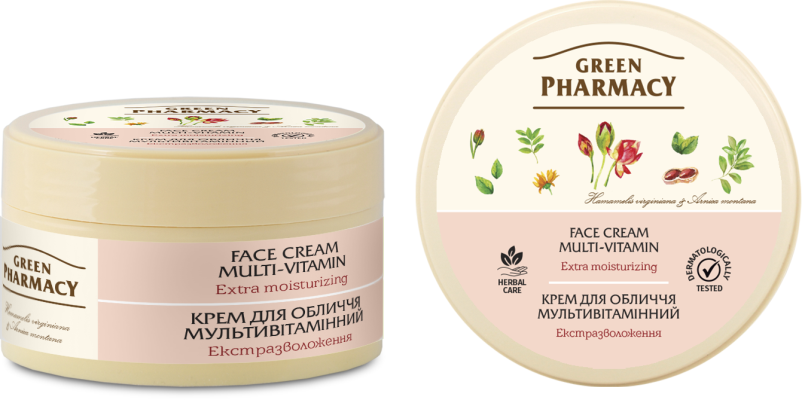 Крем для обличчя Green Pharmacy Мультивітамінний 200 мл, фото 1