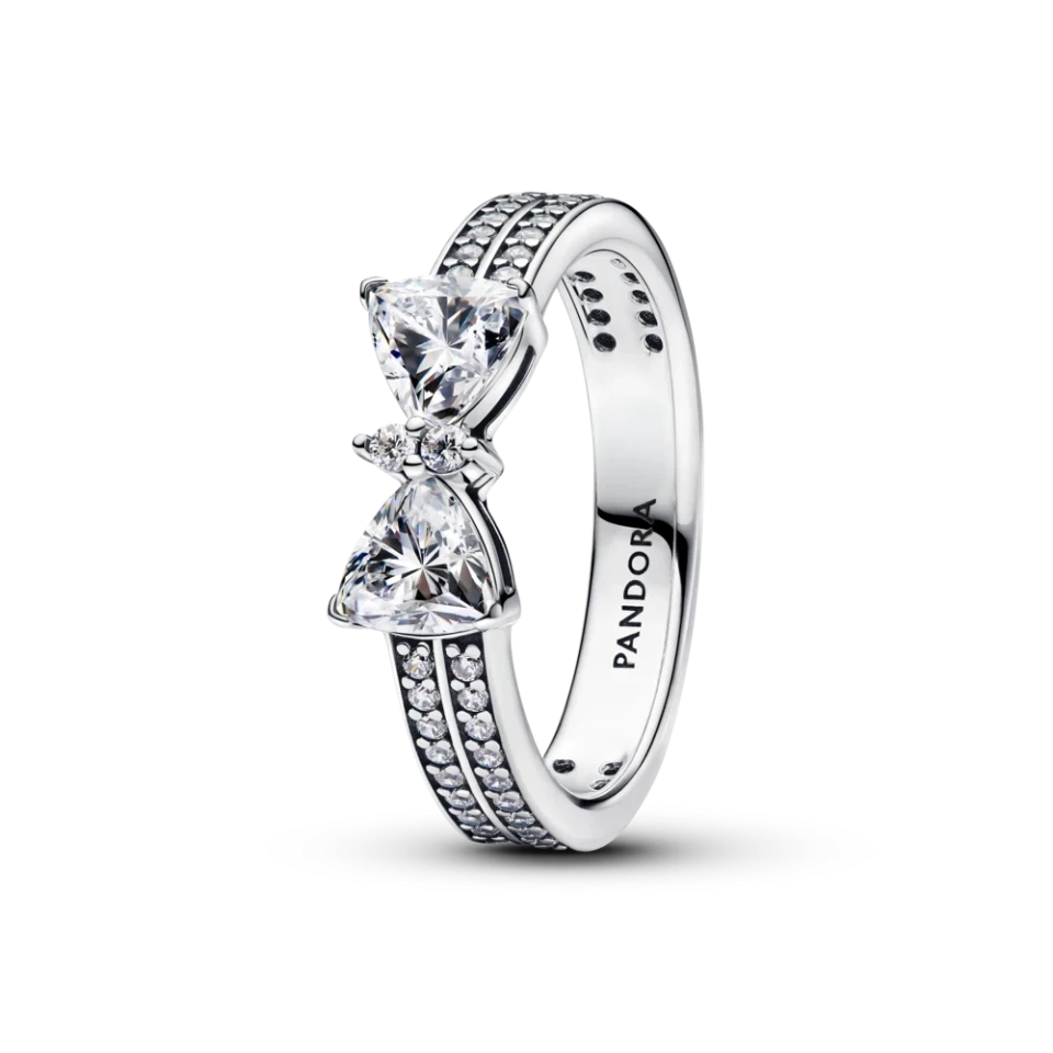 Срібна каблучка Pandora «Блискучий бант» 193552C01 16.5 мм
